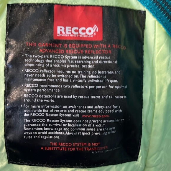 The North Face Steep Series Recco Teal Turquoise Down Ski Jacket - Picture 7 of 8